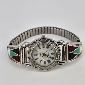 Collezio Watch Women 25MM MOP Dial Multicolor Expandable‎ Band 5.75" New Battery